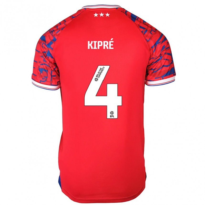 גברים כדורגל סדריק קיפרה #4 אדום כחול הרחק ג'רזי 2025/26