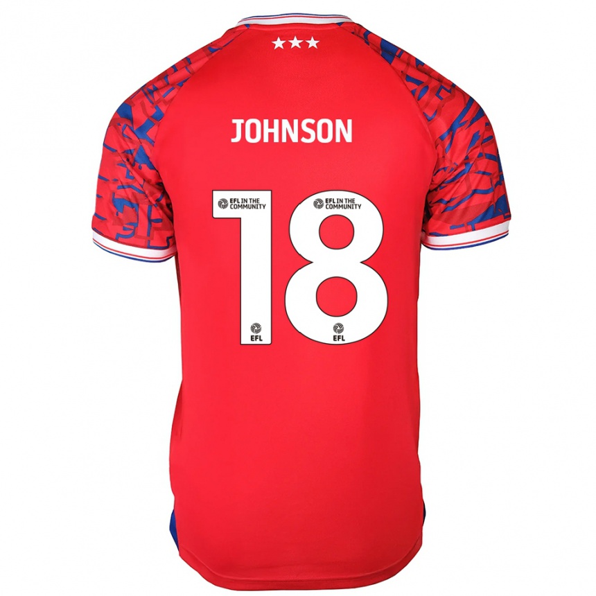 גברים כדורגל בן ג'ונסון #18 אדום כחול הרחק ג'רזי 2025/26