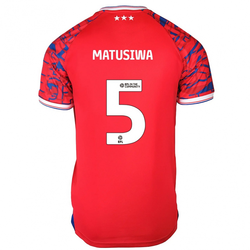 גברים כדורגל אזור מאטוסיווה #5 אדום כחול הרחק ג'רזי 2025/26