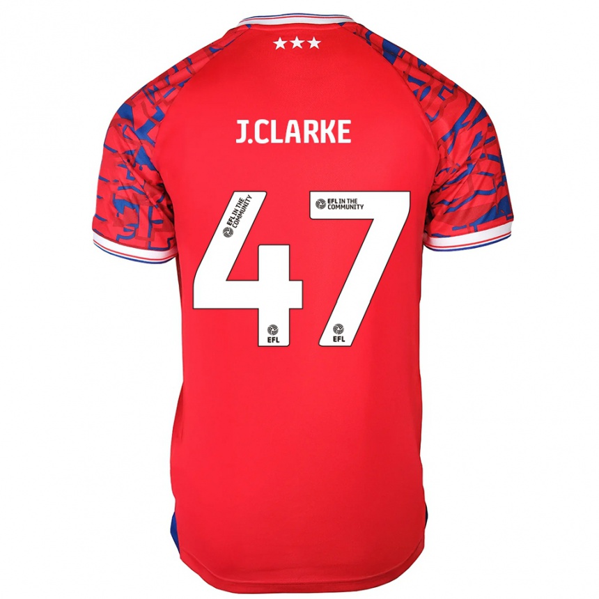 גברים כדורגל ג'ק קלארק #47 אדום כחול הרחק ג'רזי 2025/26