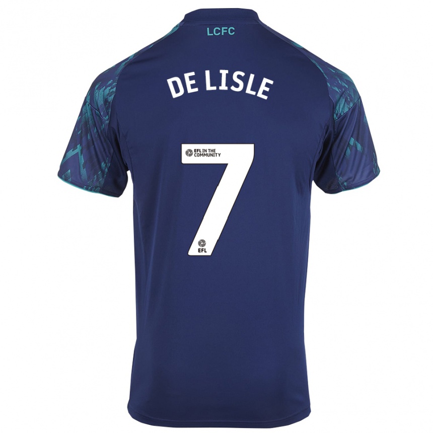 גברים כדורגל Hugo De Lisle #7 כחול נייבי ירוק לבן הרחק ג'רזי 2025/26 גברים כדורגל Hugo De Lisle #7 כחול נייבי ירוק לבן הרחק ג'רזי 2025/26