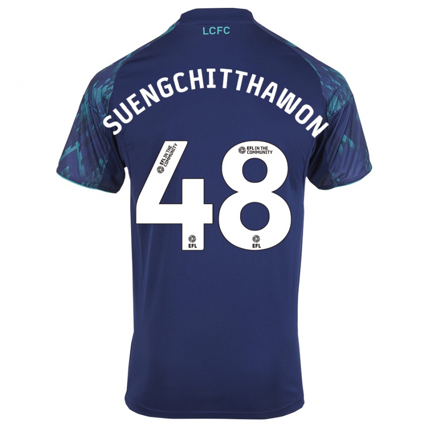 גברים כדורגל תאנאוואט סואנגצ'יטאוון #48 כחול נייבי ירוק לבן הרחק ג'רזי 2025/26 גברים כדורגל תאנאוואט סואנגצ'יטאוון #48 כחול נייבי ירוק לבן הרחק ג'רזי 2025/26