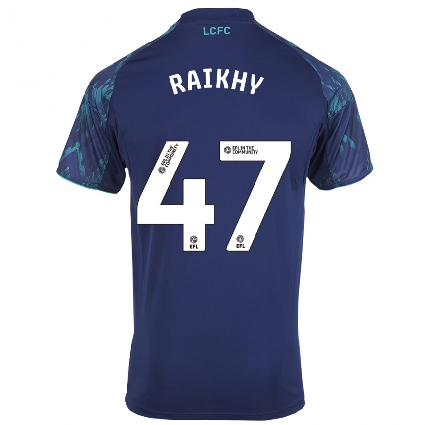 גברים כדורגל אריאן רייקי #47 כחול נייבי ירוק לבן הרחק ג'רזי 2025/26