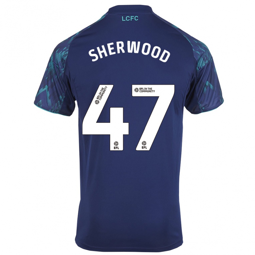 גברים כדורגל סימון שרווד #47 כחול נייבי ירוק לבן הרחק ג'רזי 2025/26