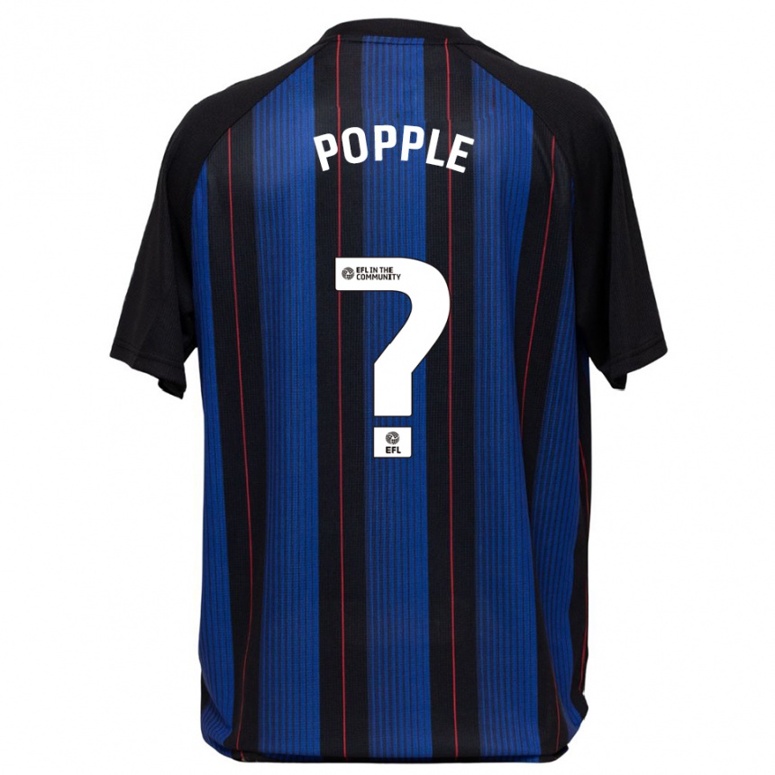 גברים כדורגל הנרי ג׳יימס פופל #0 כחול שחור הרחק ג'רזי 2025/26