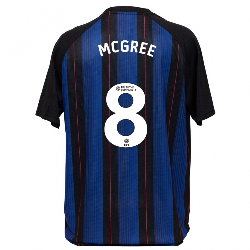 גברים כדורגל ריילי מק'גריי #8 כחול שחור הרחק ג'רזי 2025/26