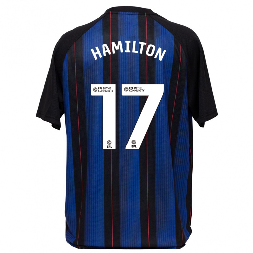 גברים כדורגל מיכה המילטון #17 כחול שחור הרחק ג'רזי 2025/26