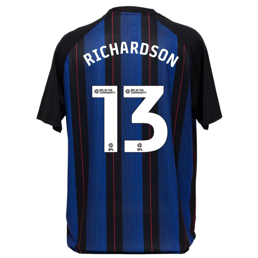 גברים כדורגל Joseph Richardson #13 כחול שחור הרחק ג'רזי 2025/26