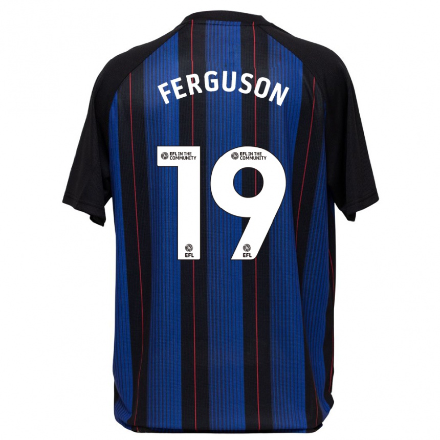 גברים כדורגל רבקה פרגוסון #19 כחול שחור הרחק ג'רזי 2025/26