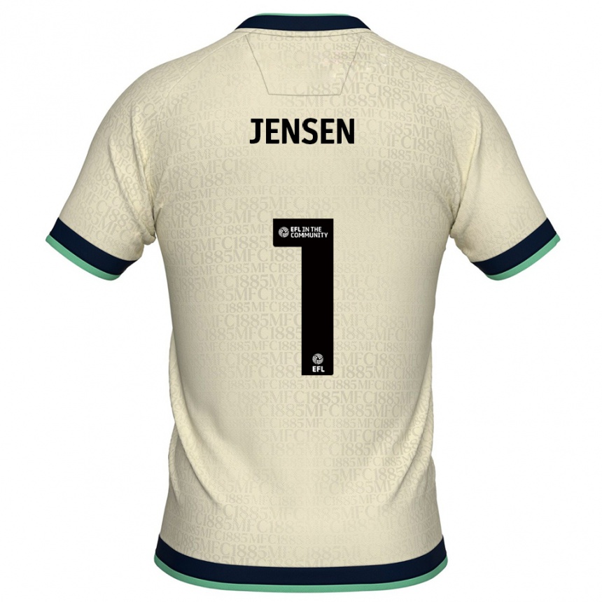 גברים כדורגל לוקאס ינסן #1 שמפניה כחול נייבי הרחק ג'רזי 2025/26