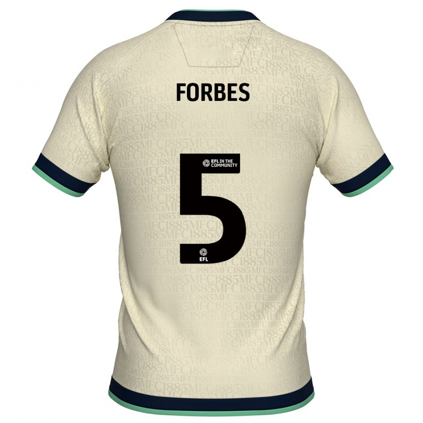 גברים כדורגל Dean Forbes #5 שמפניה כחול נייבי הרחק ג'רזי 2025/26