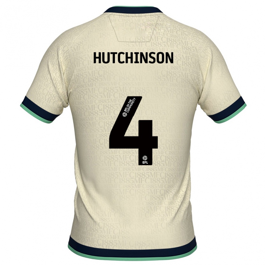 גברים כדורגל שון האצ'ינסון #4 שמפניה כחול נייבי הרחק ג'רזי 2025/26