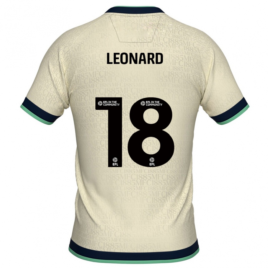 גברים כדורגל Ryan Leonard #18 שמפניה כחול נייבי הרחק ג'רזי 2025/26