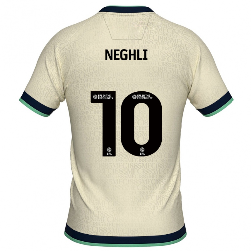 גברים כדורגל Camiel Neghli #10 שמפניה כחול נייבי הרחק ג'רזי 2025/26