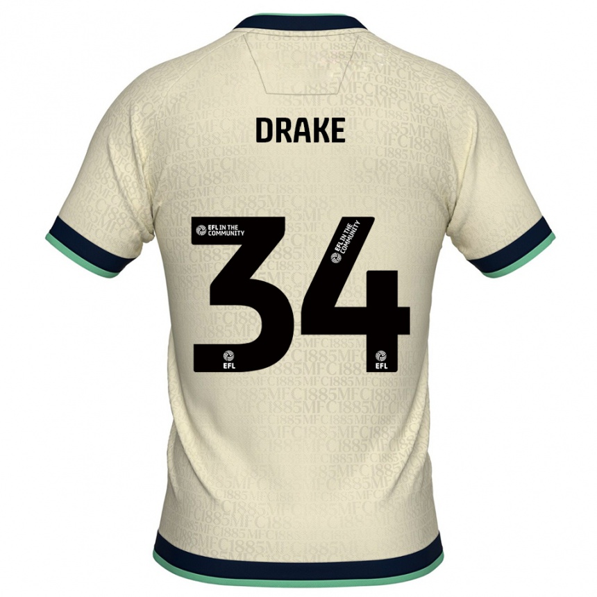 גברים כדורגל בן דרייק #34 שמפניה כחול נייבי הרחק ג'רזי 2025/26