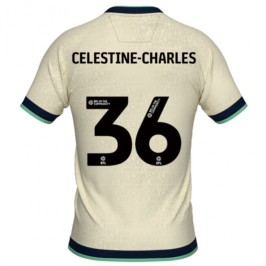 גברים כדורגל Jaiden Celestine-Charles #36 שמפניה כחול נייבי הרחק ג'רזי 2025/26