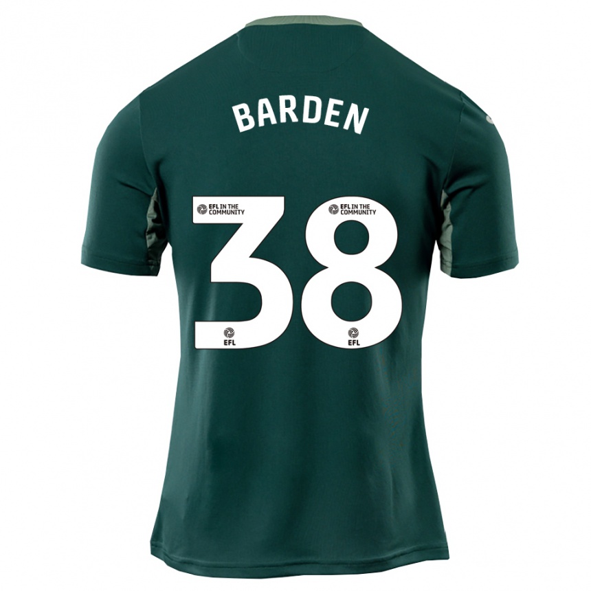 גברים כדורגל דניאל בארדן #38 ירוק לבן סגול הרחק ג'רזי 2025/26