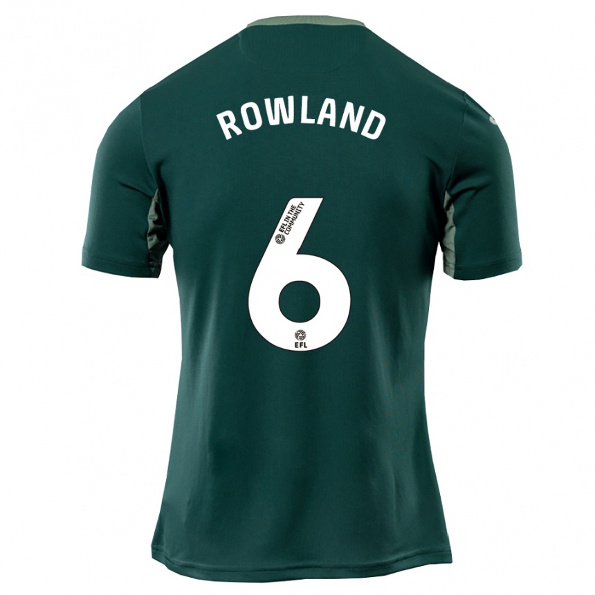 גברים כדורגל Sonny Rowland #6 ירוק לבן סגול הרחק ג'רזי 2025/26