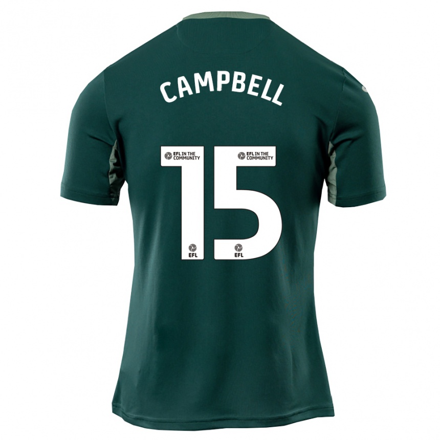 גברים כדורגל Brandon Campbell #15 ירוק לבן סגול הרחק ג'רזי 2025/26