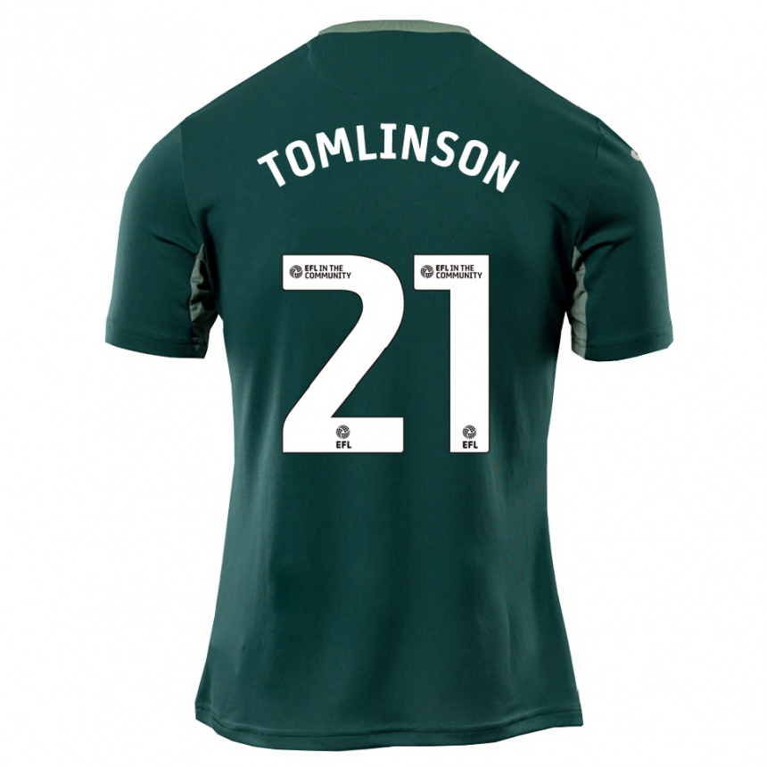 גברים כדורגל Lauren Tomlinson #21 ירוק לבן סגול הרחק ג'רזי 2025/26