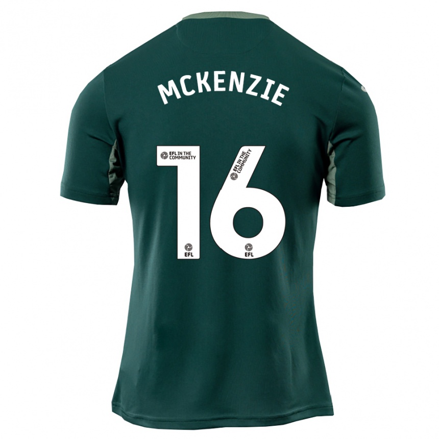 גברים כדורגל Mason Mckenzie #16 ירוק לבן סגול הרחק ג'רזי 2025/26