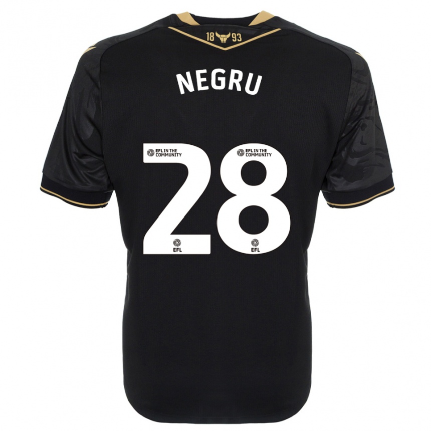 גברים כדורגל סטפן נגרו #28 שחור זהב הרחק ג'רזי 2025/26