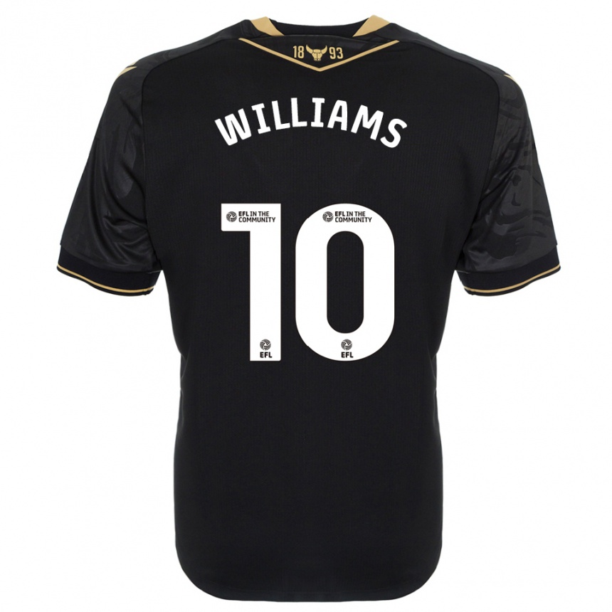 גברים כדורגל Cheryl Williams #10 שחור זהב הרחק ג'רזי 2025/26