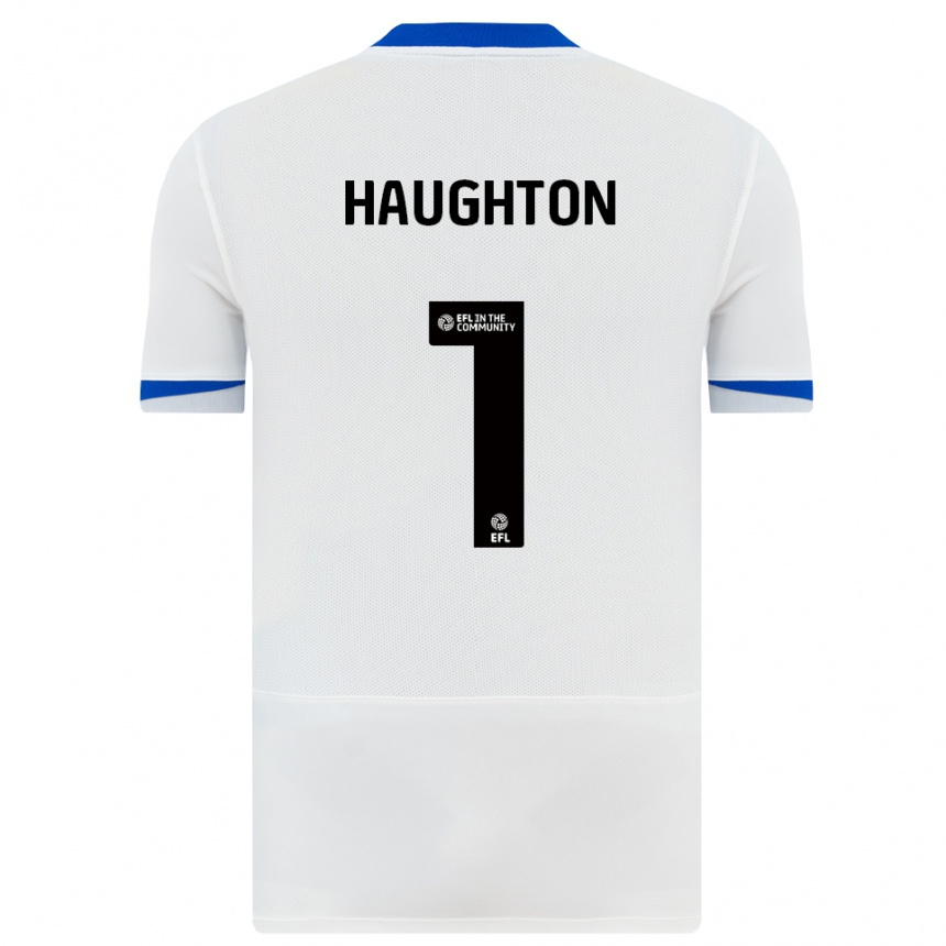 גברים כדורגל האנה מרי הוטון #1 לבן שחור הרחק ג'רזי 2025/26