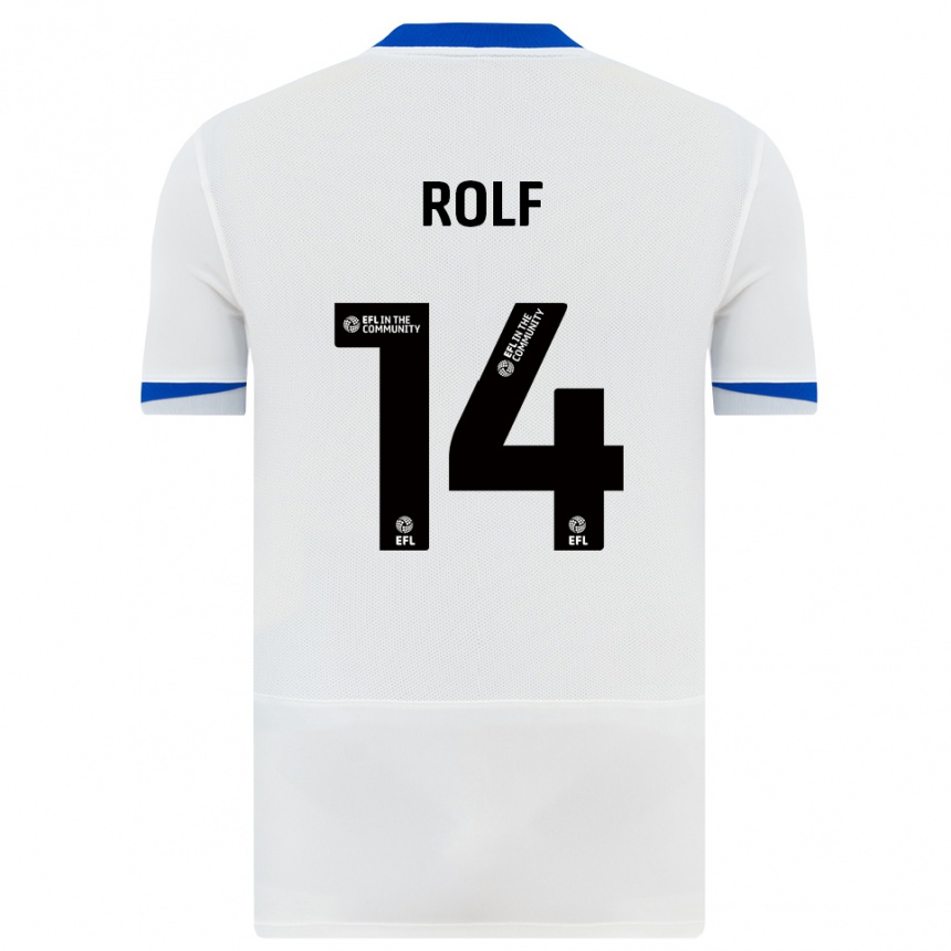 גברים כדורגל Annie Rolf #14 לבן שחור הרחק ג'רזי 2025/26
