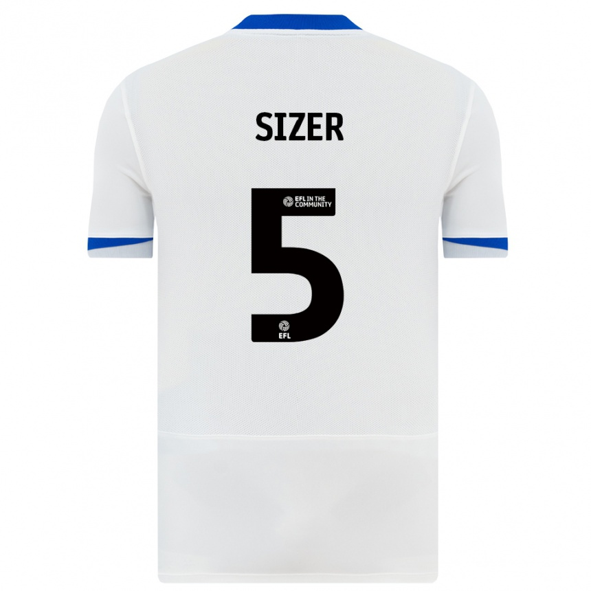 גברים כדורגל Ashton Sizer #5 לבן שחור הרחק ג'רזי 2025/26