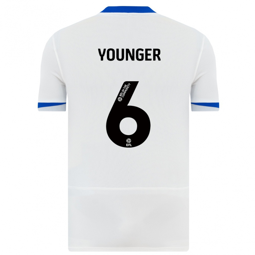 גברים כדורגל Jazz Younger #6 לבן שחור הרחק ג'רזי 2025/26