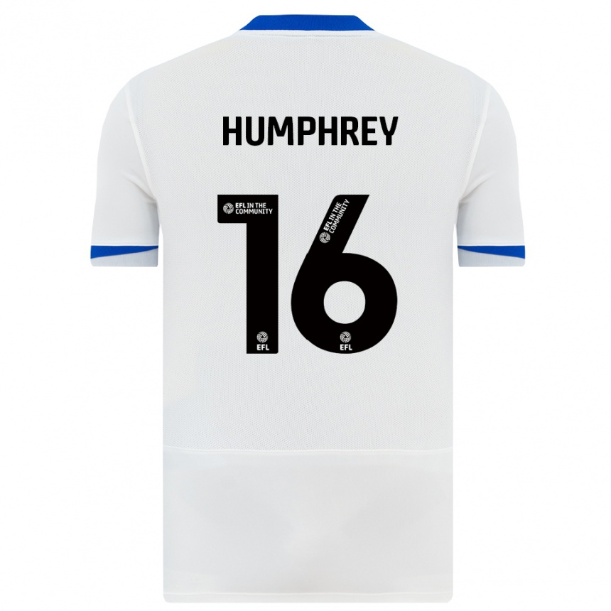 גברים כדורגל Ella Humphrey #16 לבן שחור הרחק ג'רזי 2025/26 גברים כדורגל Ella Humphrey #16 לבן שחור הרחק ג'רזי 2025/26