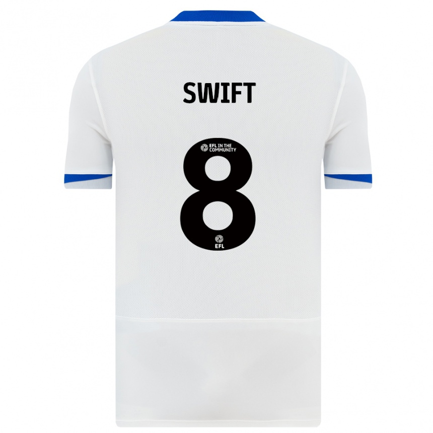 גברים כדורגל ג'ון סוויפט #8 לבן שחור הרחק ג'רזי 2025/26 גברים כדורגל ג'ון סוויפט #8 לבן שחור הרחק ג'רזי 2025/26