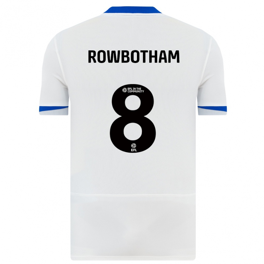 גברים כדורגל Ava Rowbotham #8 לבן שחור הרחק ג'רזי 2025/26