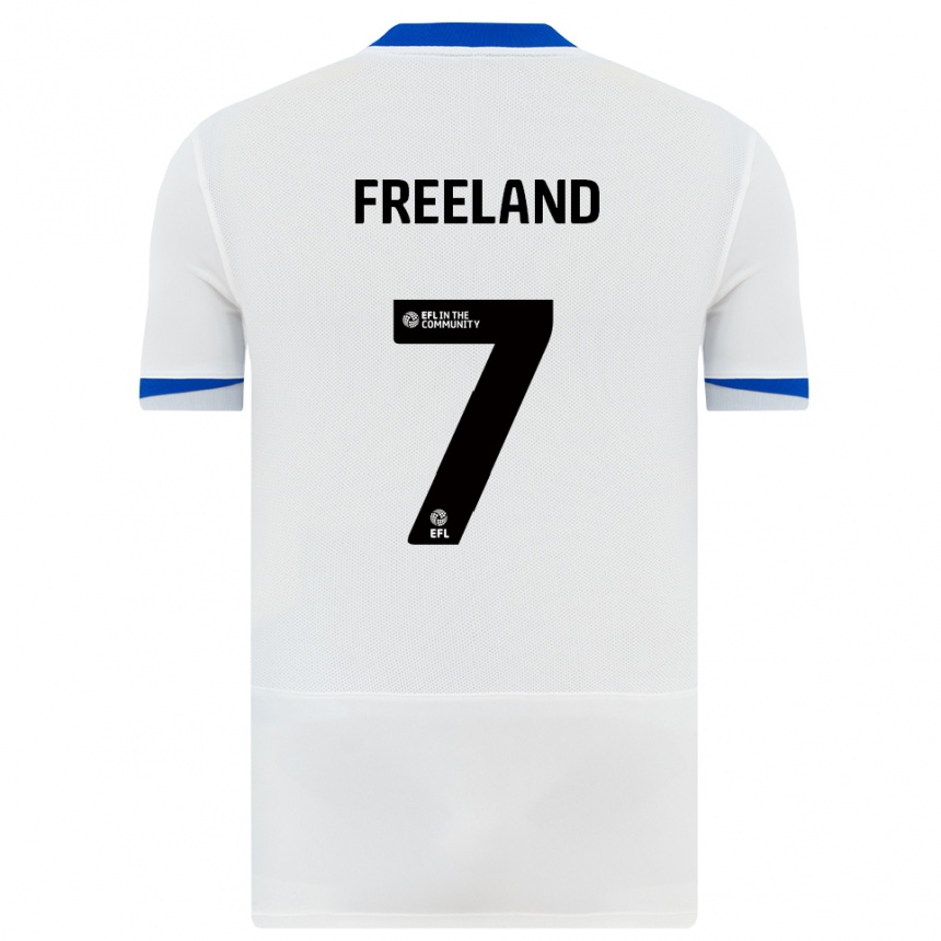 גברים כדורגל Georgie Freeland #7 לבן שחור הרחק ג'רזי 2025/26