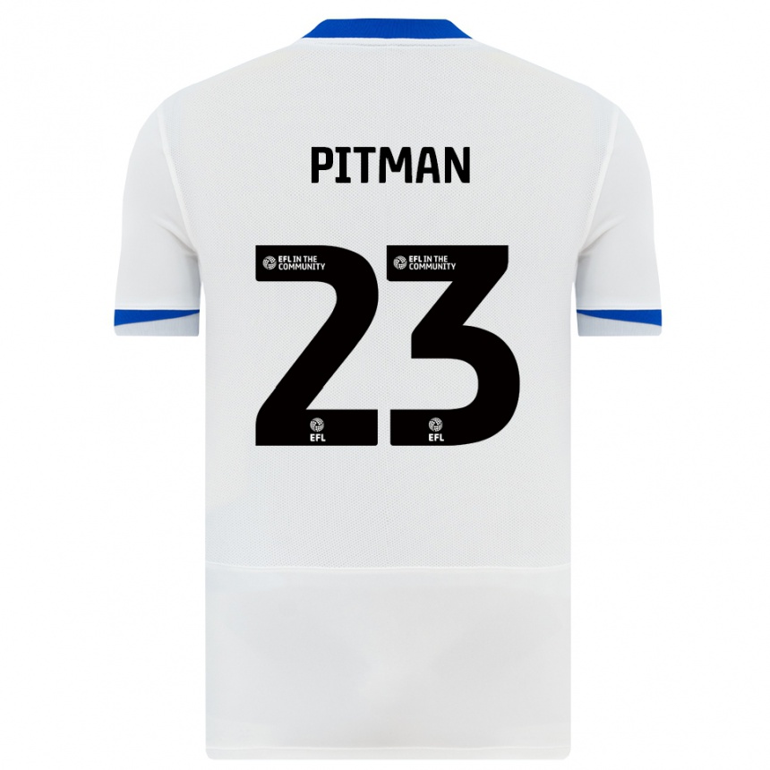 גברים כדורגל Emily Pitman #23 לבן שחור הרחק ג'רזי 2025/26