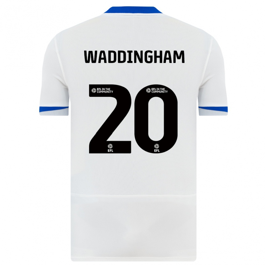 גברים כדורגל תומאס וודינגהאם #20 לבן שחור הרחק ג'רזי 2025/26