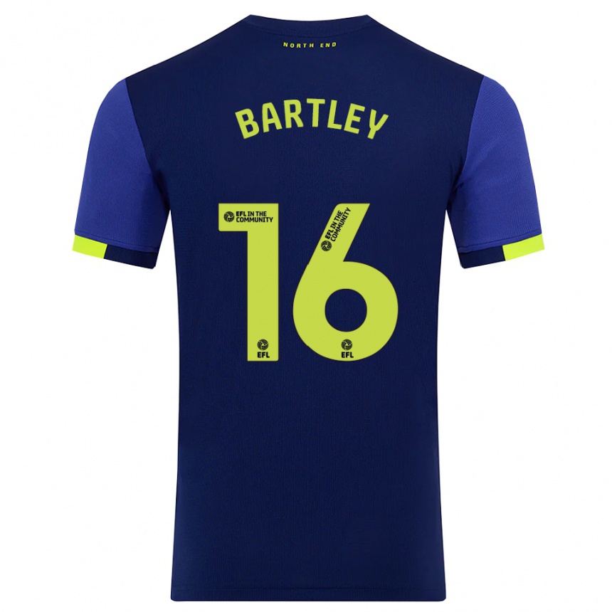 גברים כדורגל Melanie Bartley #16 כחול נייבי צהוב הרחק ג'רזי 2025/26