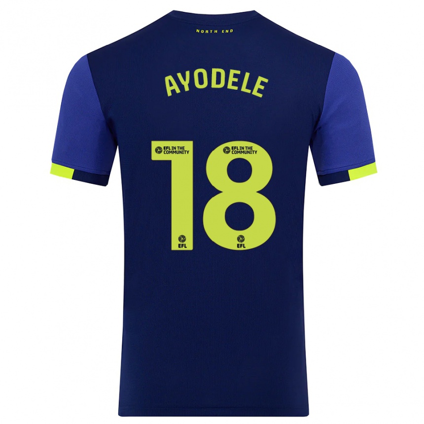 גברים כדורגל Michael Ayodele #18 כחול נייבי צהוב הרחק ג'רזי 2025/26