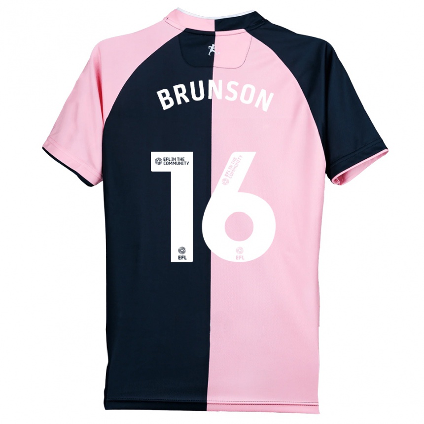 גברים כדורגל Kalen Brunson #16 ורוד שחור הרחק ג'רזי 2025/26