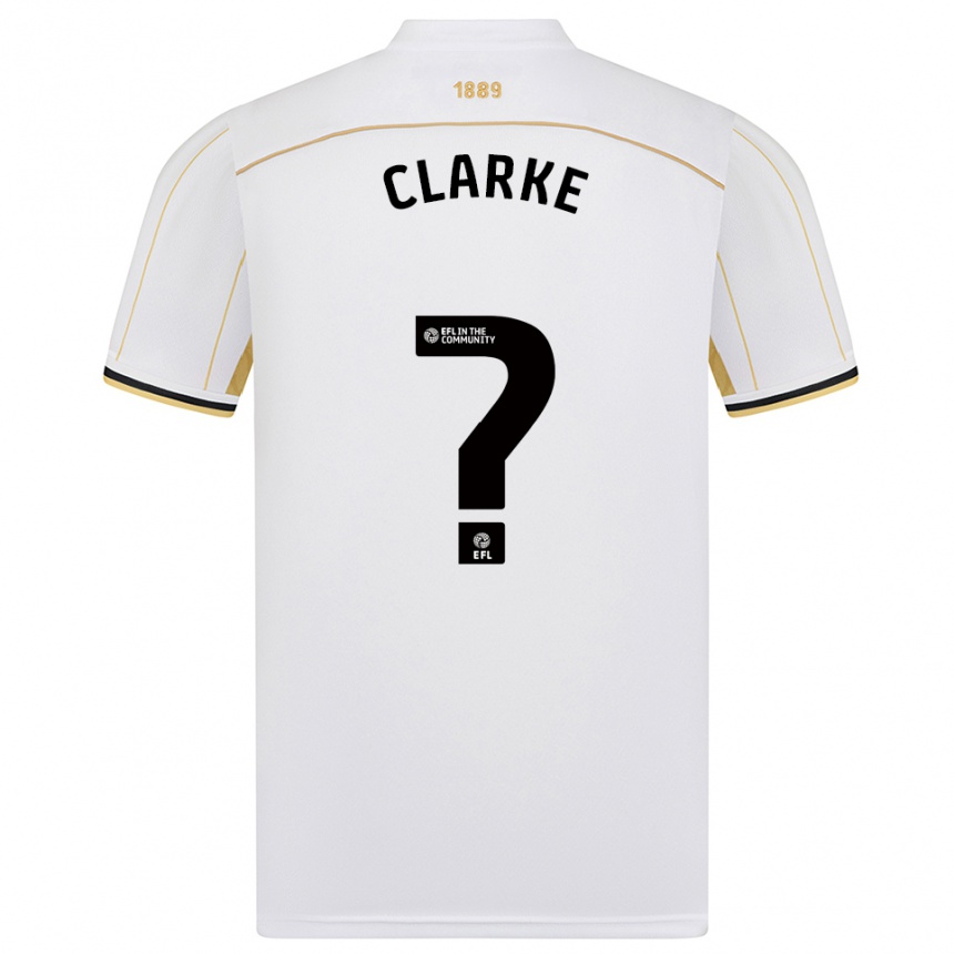 גברים כדורגל סטפורד קלארק #0 לבן זהב הרחק ג'רזי 2025/26