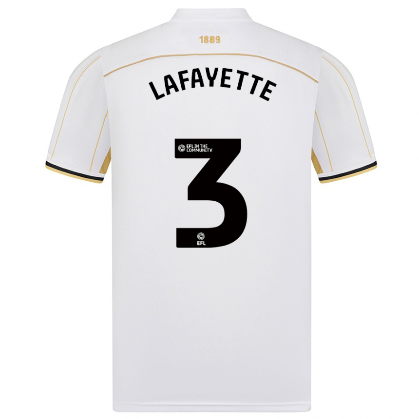 גברים כדורגל אבי לאפאייט #3 לבן זהב הרחק ג'רזי 2025/26