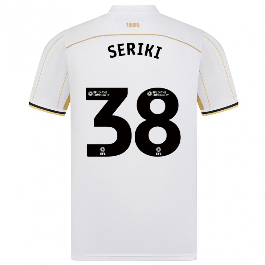 גברים כדורגל פמי סריקי #38 לבן זהב הרחק ג'רזי 2025/26