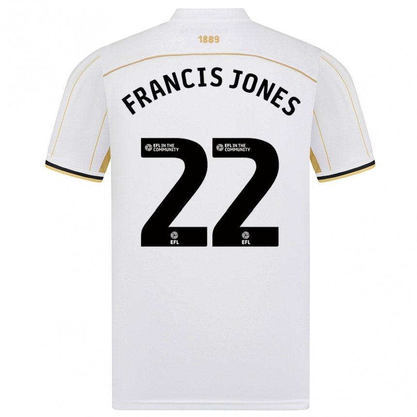 גברים כדורגל מריה אן פרנסיס-ג'ונס #22 לבן זהב הרחק ג'רזי 2025/26