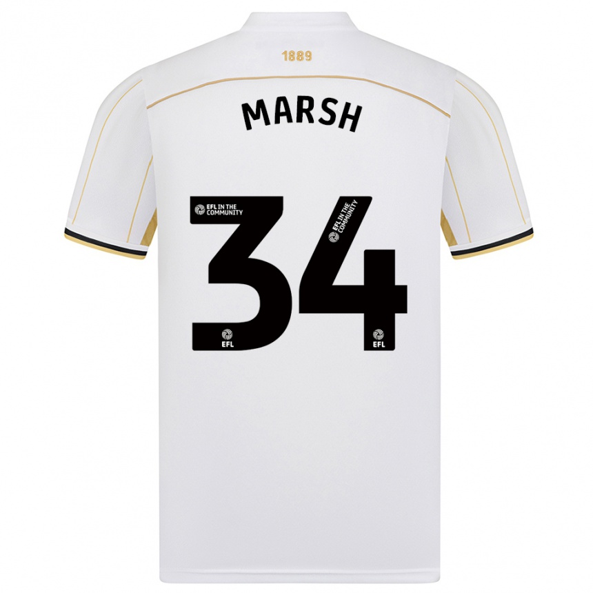 גברים כדורגל לואי מארש #34 לבן זהב הרחק ג'רזי 2025/26