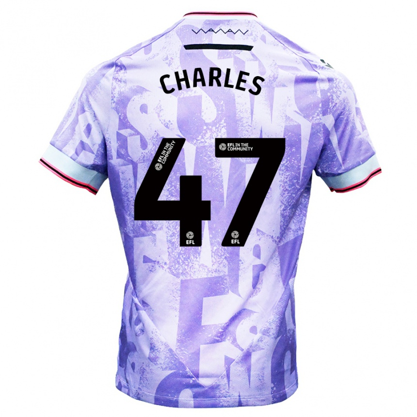 גברים כדורגל פירס צ׳ארלס #47 לילך לבן הרחק ג'רזי 2025/26