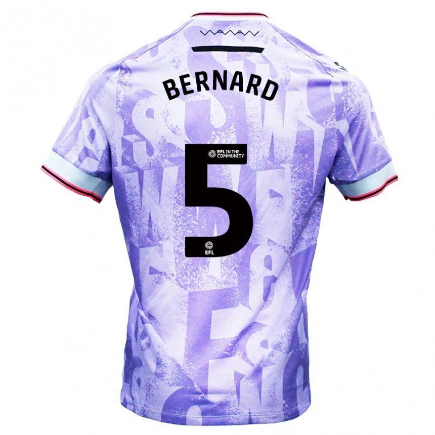 גברים כדורגל דישון ברנרד #5 לילך לבן הרחק ג'רזי 2025/26