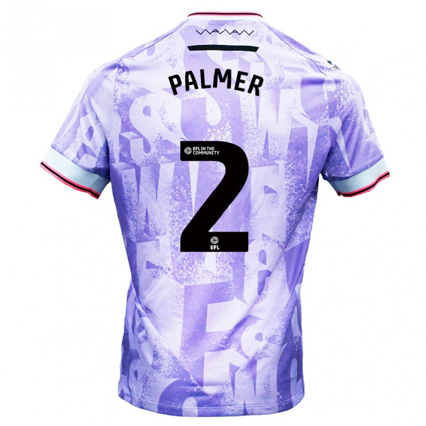 גברים כדורגל ליאם פאלמר #2 לילך לבן הרחק ג'רזי 2025/26