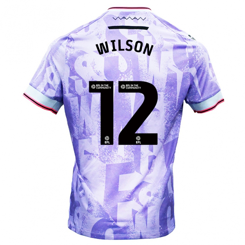 גברים כדורגל ראיין וילסון #12 לילך לבן הרחק ג'רזי 2025/26