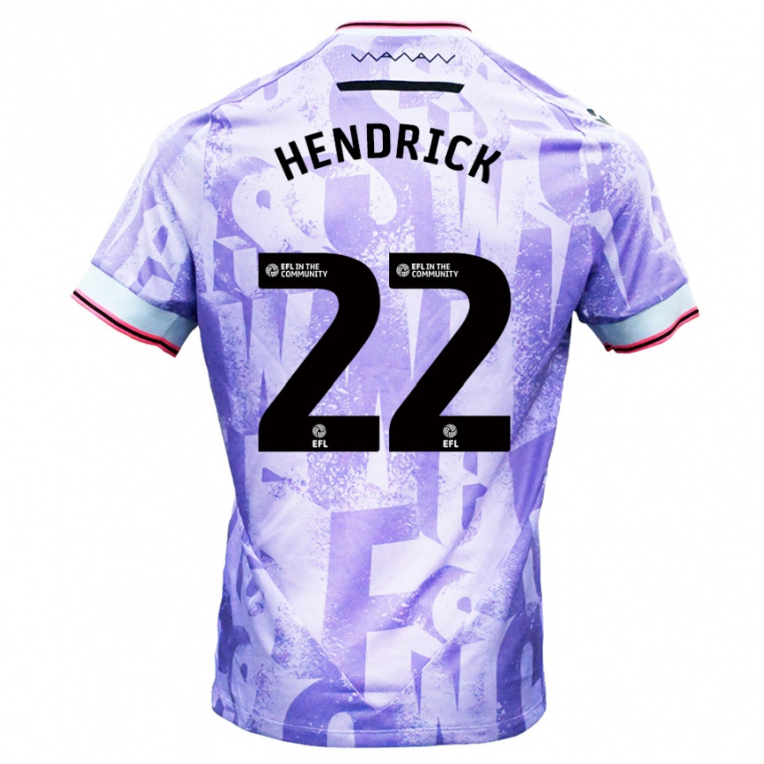 גברים כדורגל ג'ף הנדריק #22 לילך לבן הרחק ג'רזי 2025/26